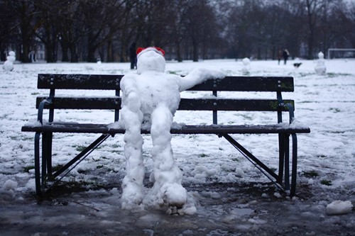 Snowman melting like a disposable email address