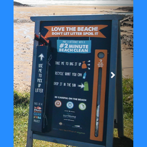 A sign for The Beach Clean Network