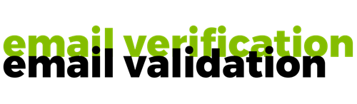 The words email verification and email validation written in Email Hippo brand colours
